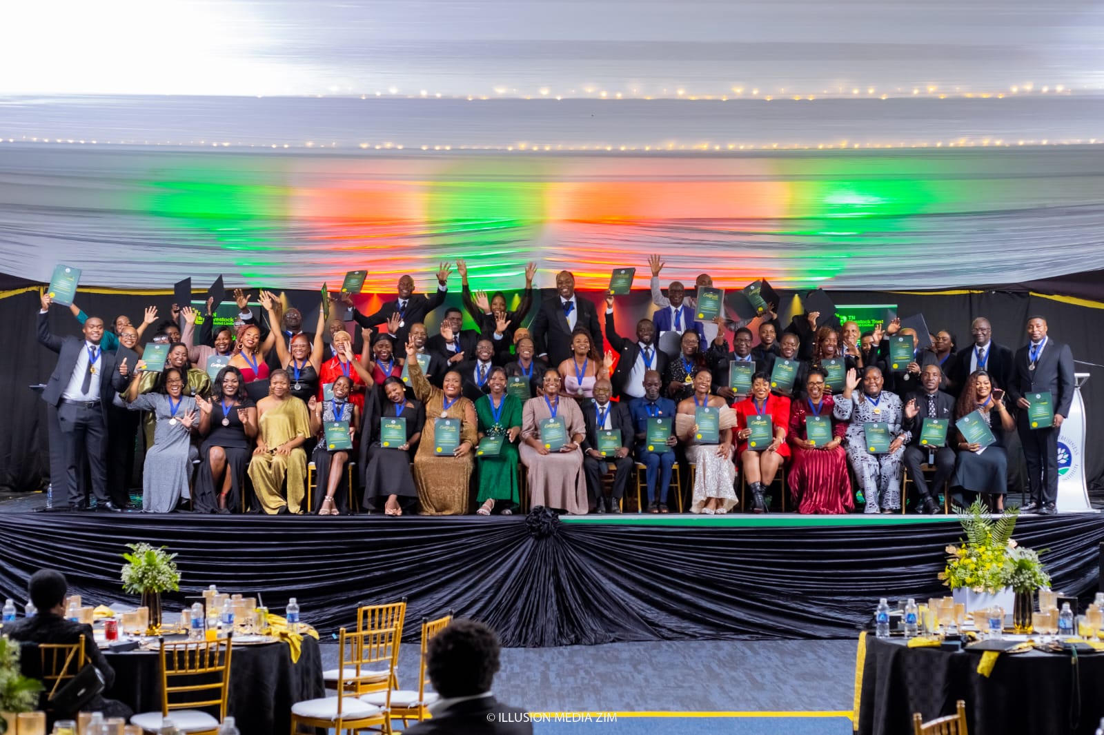 Awardees group photo on stage