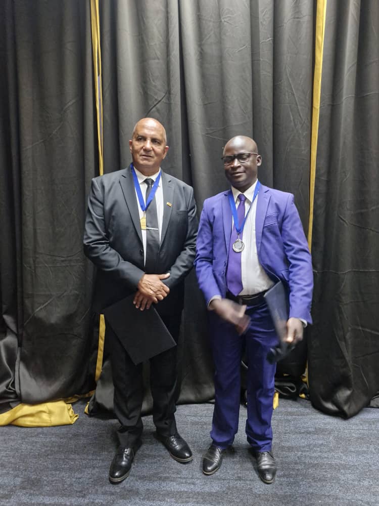 Backstage after the awards